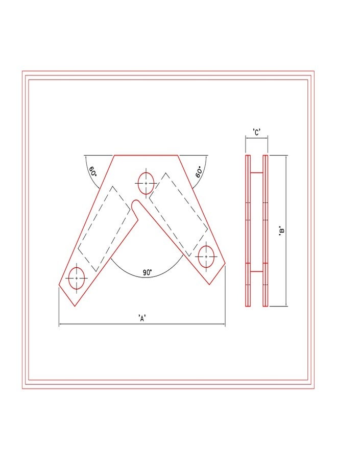 PML Adjustable Corner Angles Magnetic Welding Clamp (60° & 90° Angle) - CAT NO. 634 - Image 4